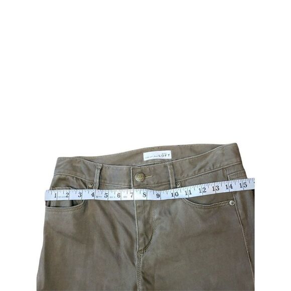 Loft Pants Women Sz‎ 26 / 2 Khaki Green Straight Leg Workwear - Picture 3 of 6